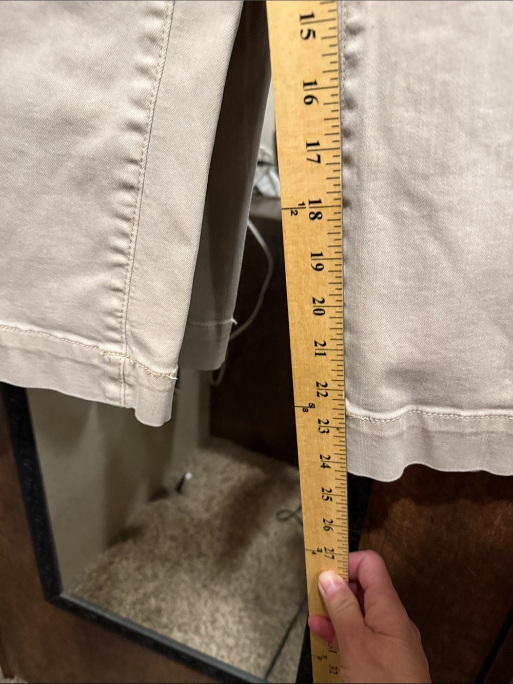 Nature by Westbound Women’s Beige Wide Leg Crop Pants Size 6 Stretch Casual - Picture 5 of 6
